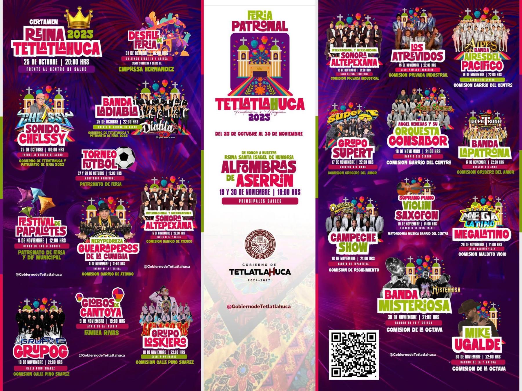 Programa completo Feria Patronal Tetlatlahuca 2025