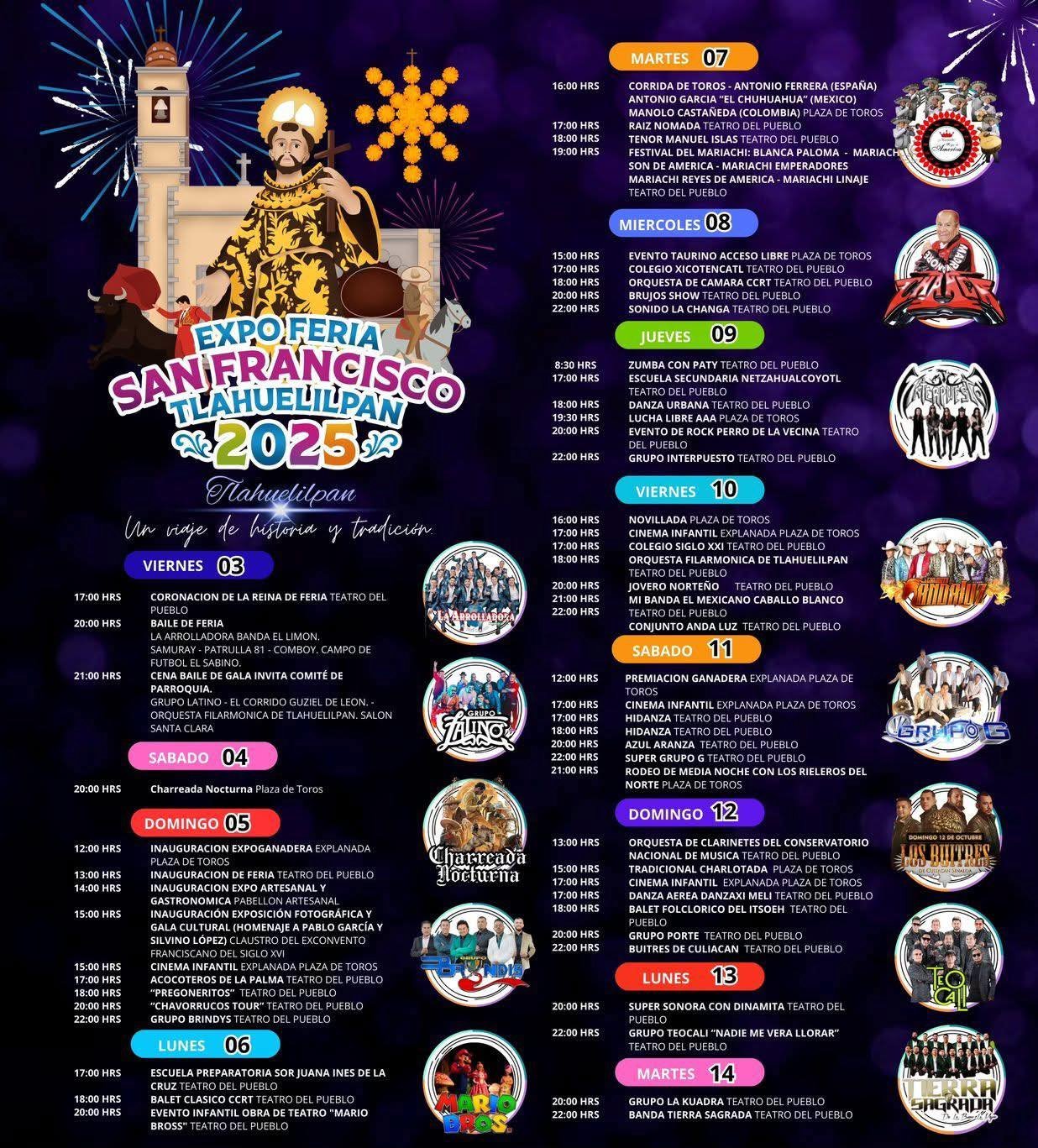 Programa - Expo Feria San Francisco Tlahuelilpan 2025