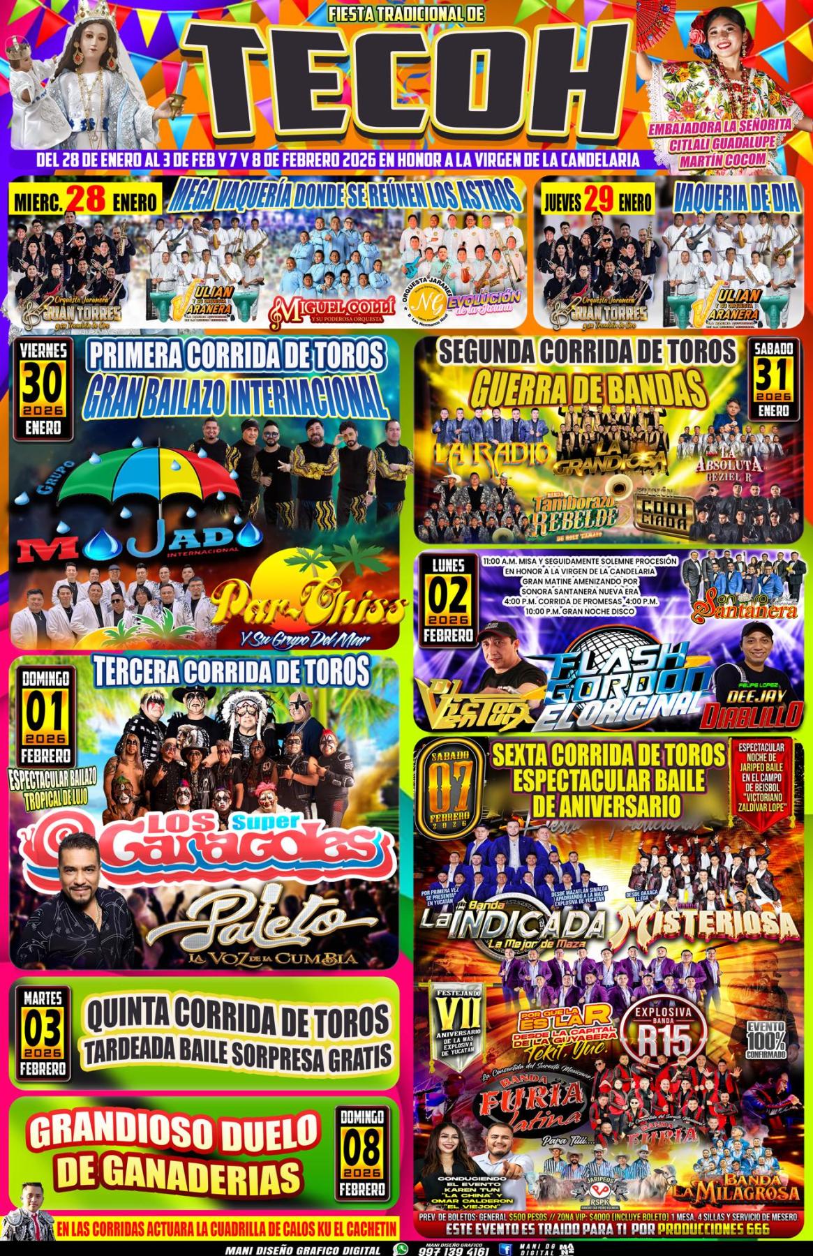 Programa Fiesta Tradicional La Villa de Tecoh 2026