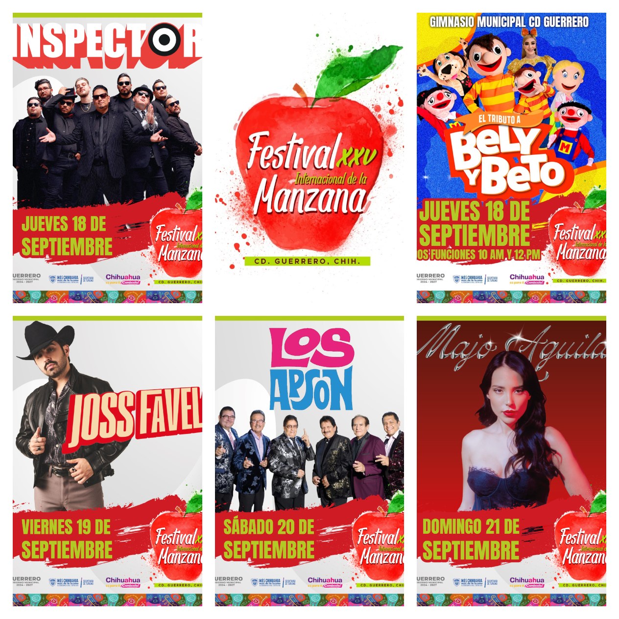 Elenco - Festival de la Manzana Guerrero, Chihuahua 2025