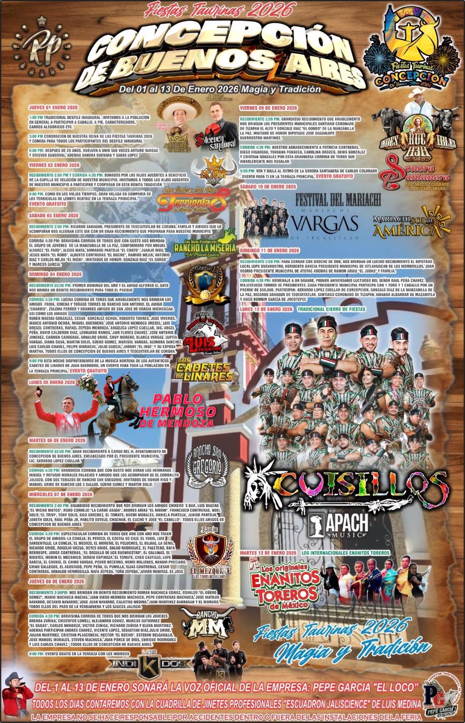 Fiestas Taurinas Concepción de Buenos Aires 2026