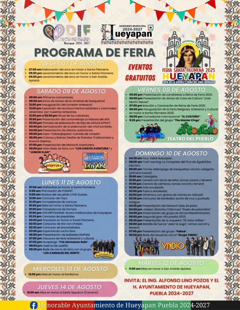 Programa – Feria Hueyapan Puebla 2025