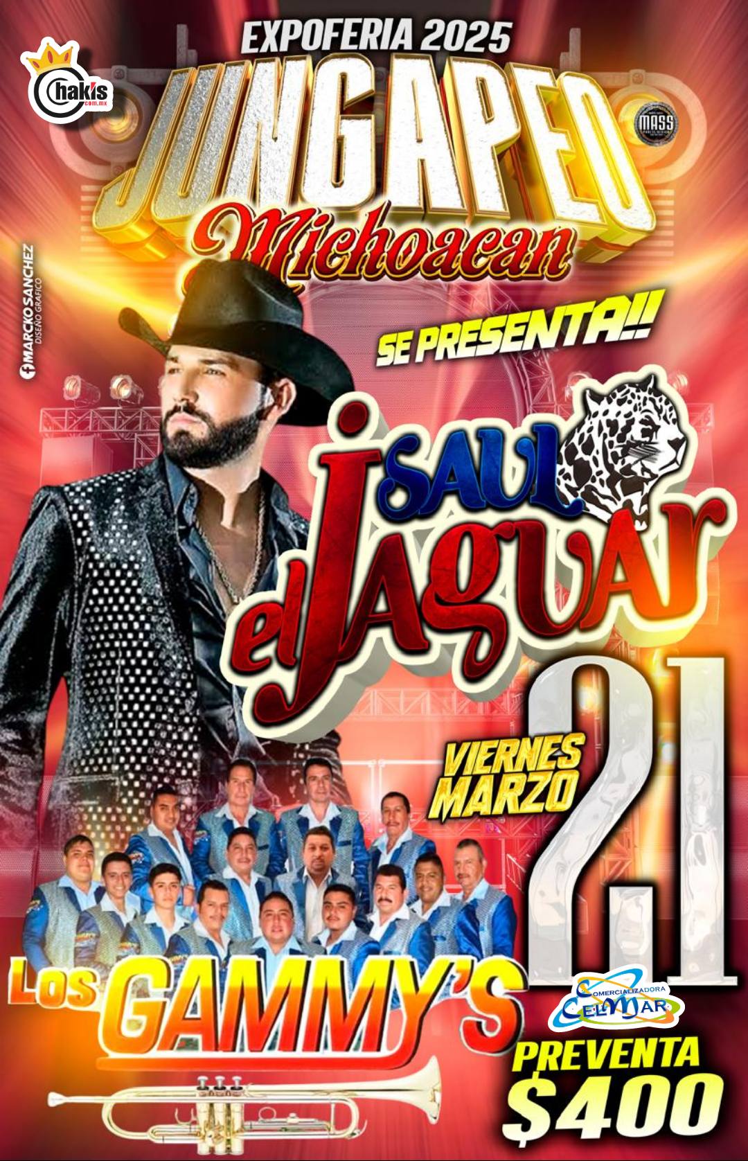 Saúl El Jaguar en la Expo Feria de la Guayaba Jungapeo 2025