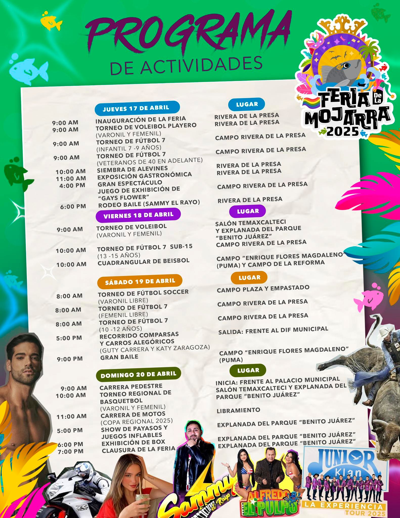 Programa Feria de la Mojarra Soyaltepec 2025