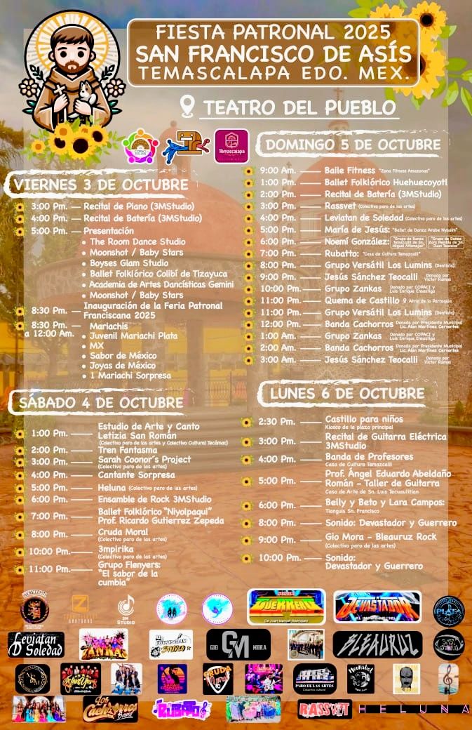 Programa - Feria San Francisco Temascalapa 2025