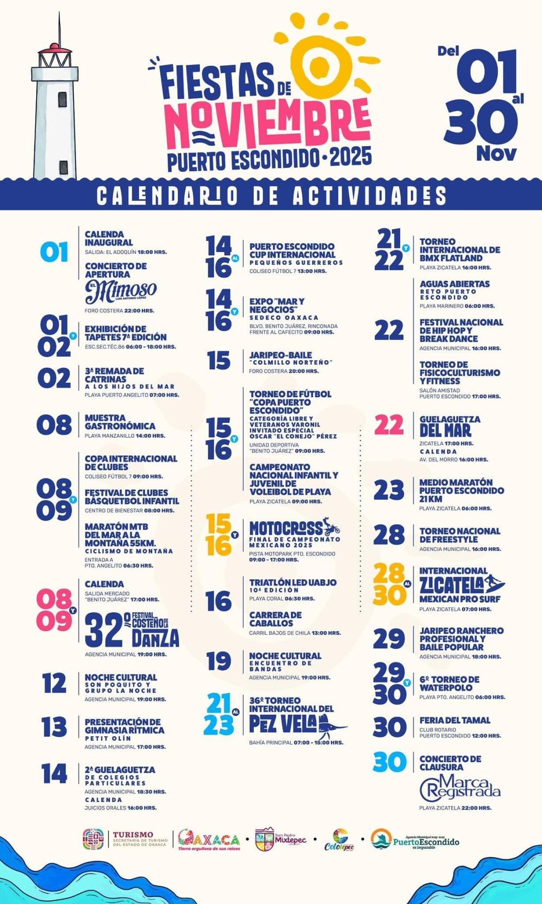 Fiestas de Noviembre Puerto Escondido 2025