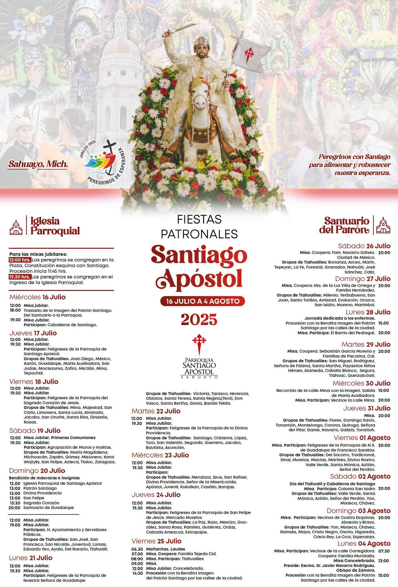 Programa - Fiestas Patronales Sahuayo 2025