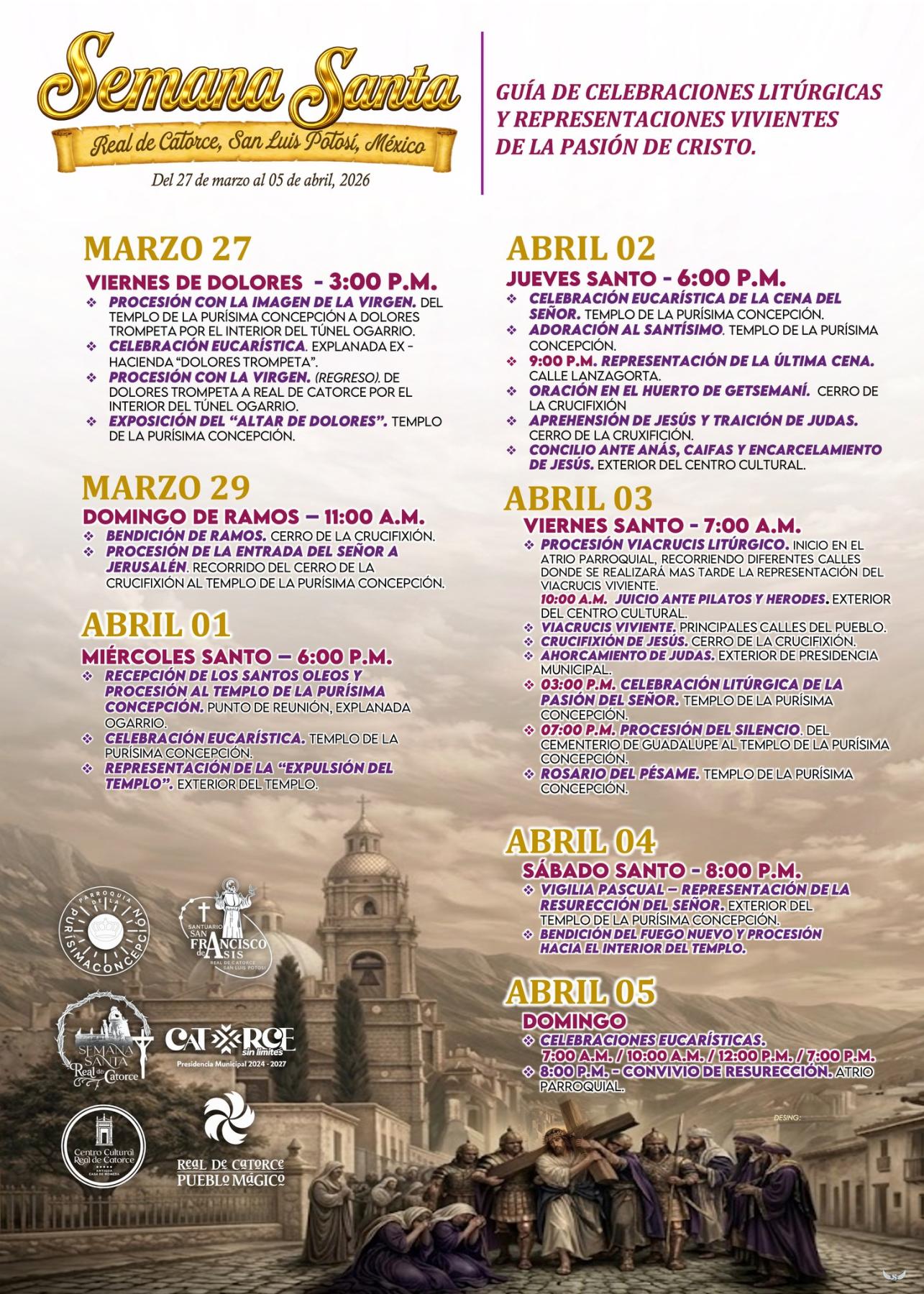 Programa de la Semana Santa Real de Catorce 2026