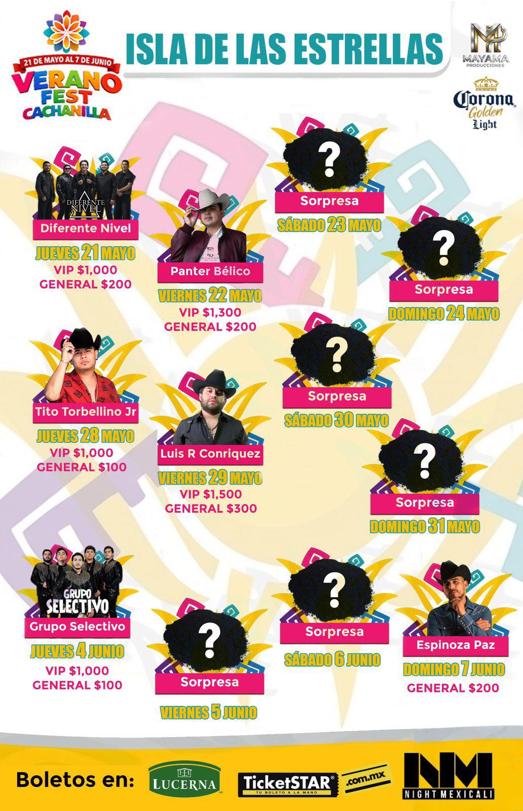Cartelera Artística Verano Fest Cachanilla 2026