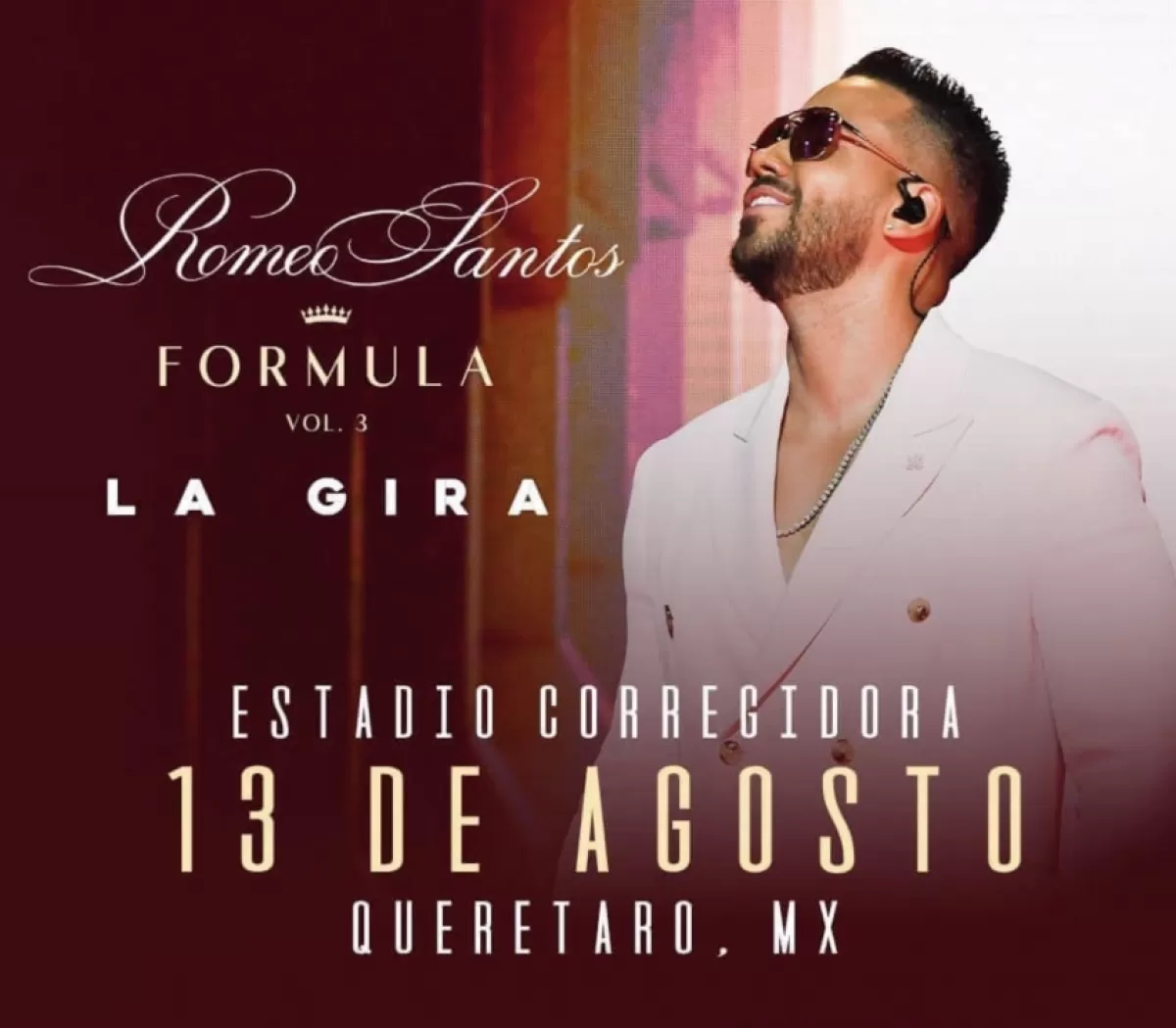 Romeo Santos en el Estadio Corregidora, Querétaro, Agosto 2023